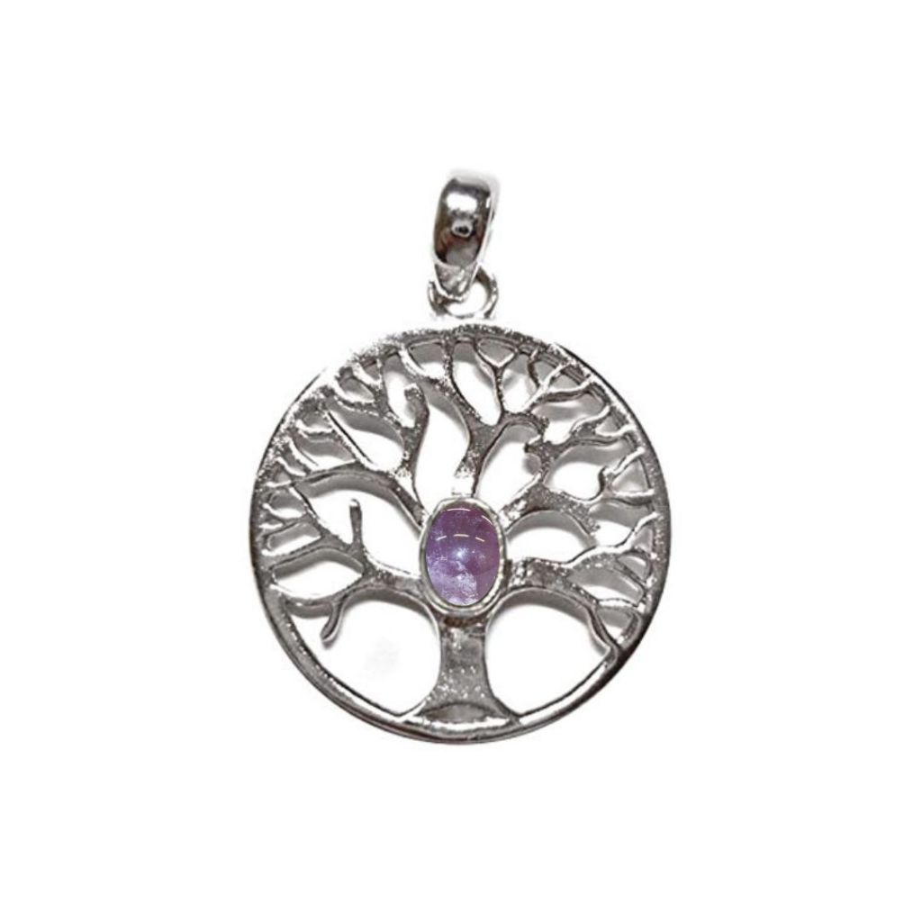 Pendentif Arbre de vie en Labradorite Spectrolite - Cuivre