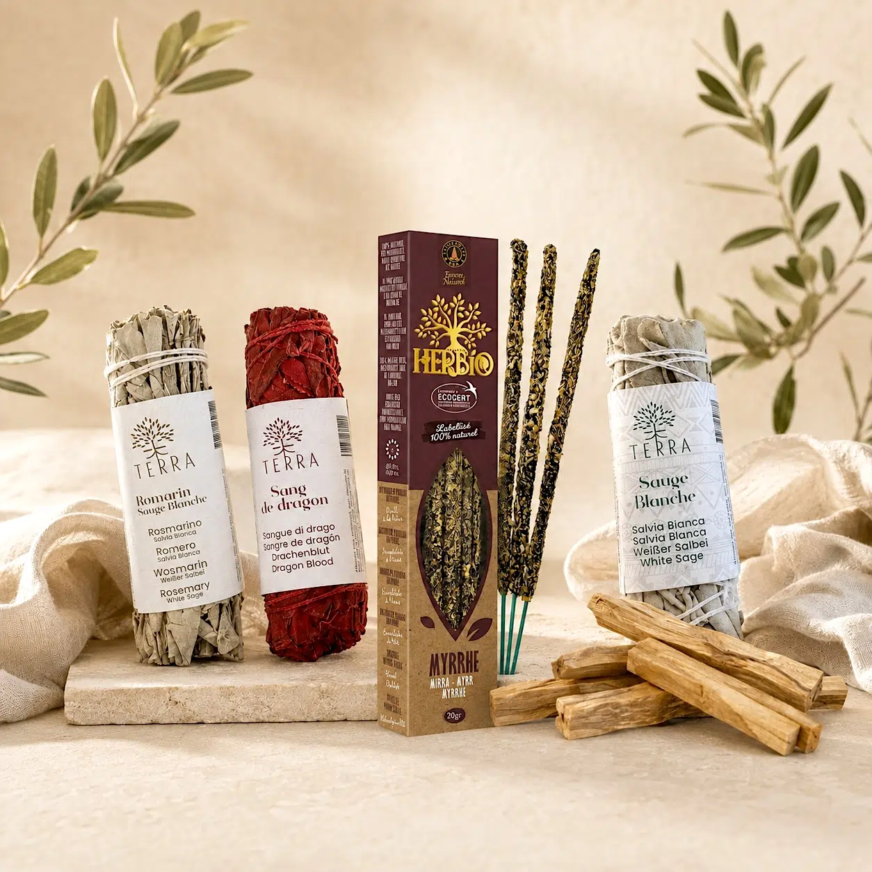 Coffret de purification Bien Chez Soi - Sauge, Palo Santo & Myrrhe